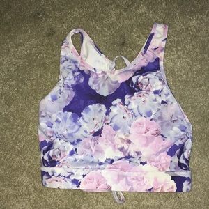 Fashion Nova Floral Active Crop Top